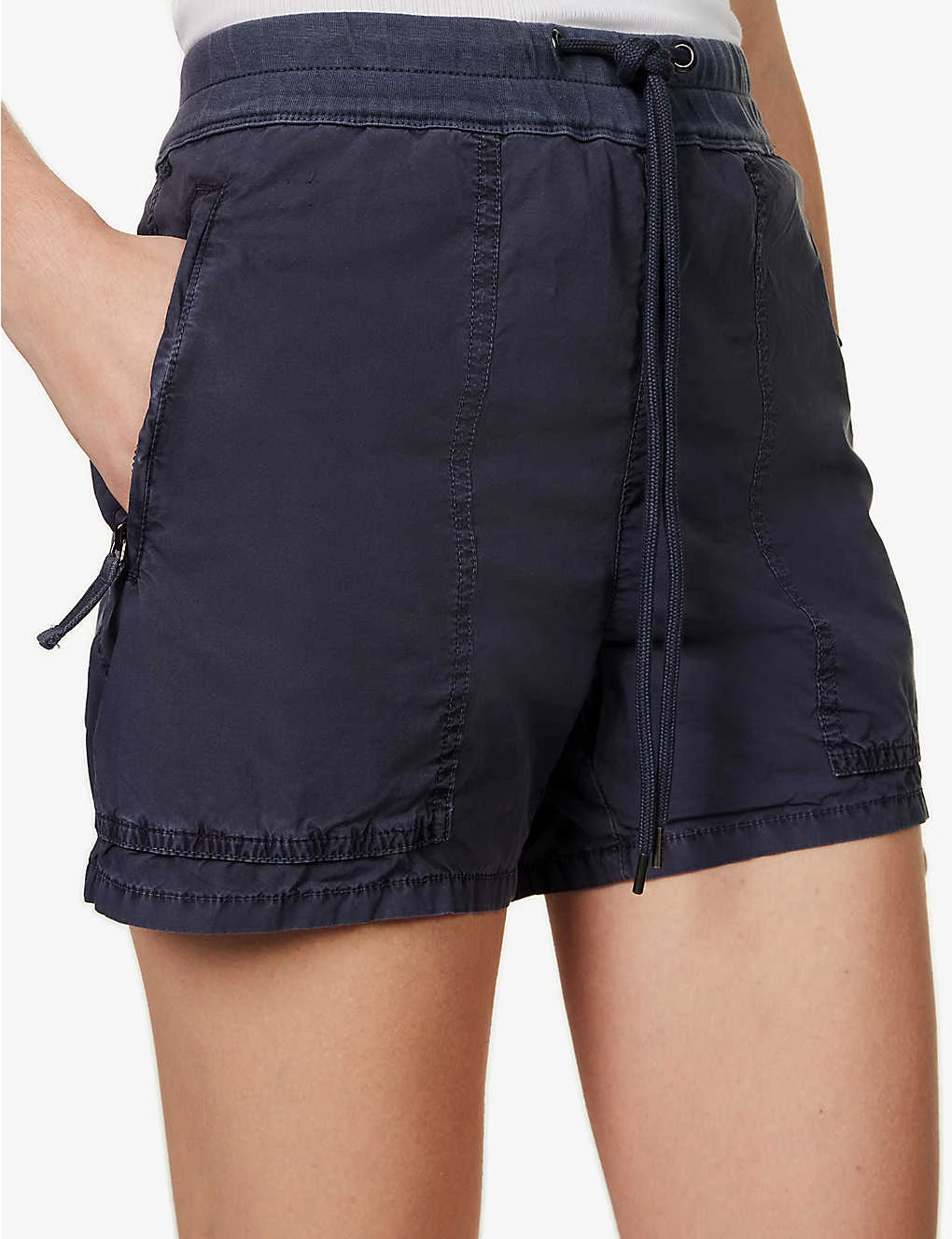 JAMES PERSE Utility High-rise Stretch-cotton Shorts 5 JAMES PERSE Utility High-rise Stretch-cotton Shorts - Image 5