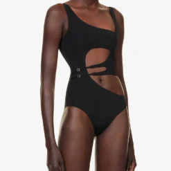 Meteor Cut-out Swimsuit -Outlet Pique Style Store R04149024 BLACK ALT02