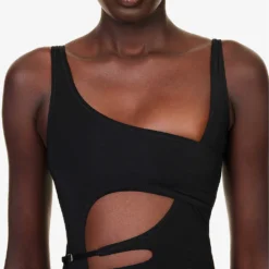 Meteor Cut-out Swimsuit -Outlet Pique Style Store R04149024 BLACK ALT04