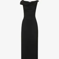 Jamen Cowl-neck Stretch-woven Midi Dress