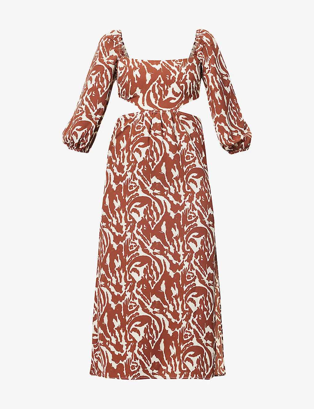 Fion Abstract-print Crepe Midi Dress