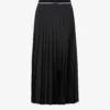 Miu Miu Pleated High-rise Woven Midi Skirt