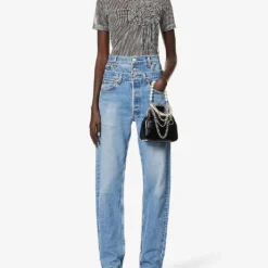 Upcycled Double-waistband Straight-leg High-rise Jeans -Outlet Pique Style Store R04149759 ASSAMPLE ALT01