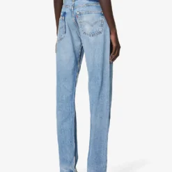 Upcycled Double-waistband Straight-leg High-rise Jeans -Outlet Pique Style Store R04149759 ASSAMPLE ALT03