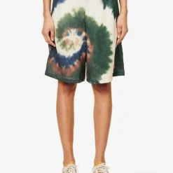 FRAME X Julia Sarr Jamois Tie-dye Relaxed-fit Mesh Shorts -Outlet Pique Style Store R04149889 FATIGUEMULTI ALT02