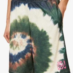 FRAME X Julia Sarr Jamois Tie-dye Relaxed-fit Mesh Shorts -Outlet Pique Style Store R04149889 FATIGUEMULTI ALT04