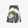 FRAME X Julia Sarr Jamois Tie-dye Relaxed-fit Mesh Shorts