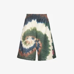 FRAME X Julia Sarr Jamois Tie-dye Relaxed-fit Mesh Shorts