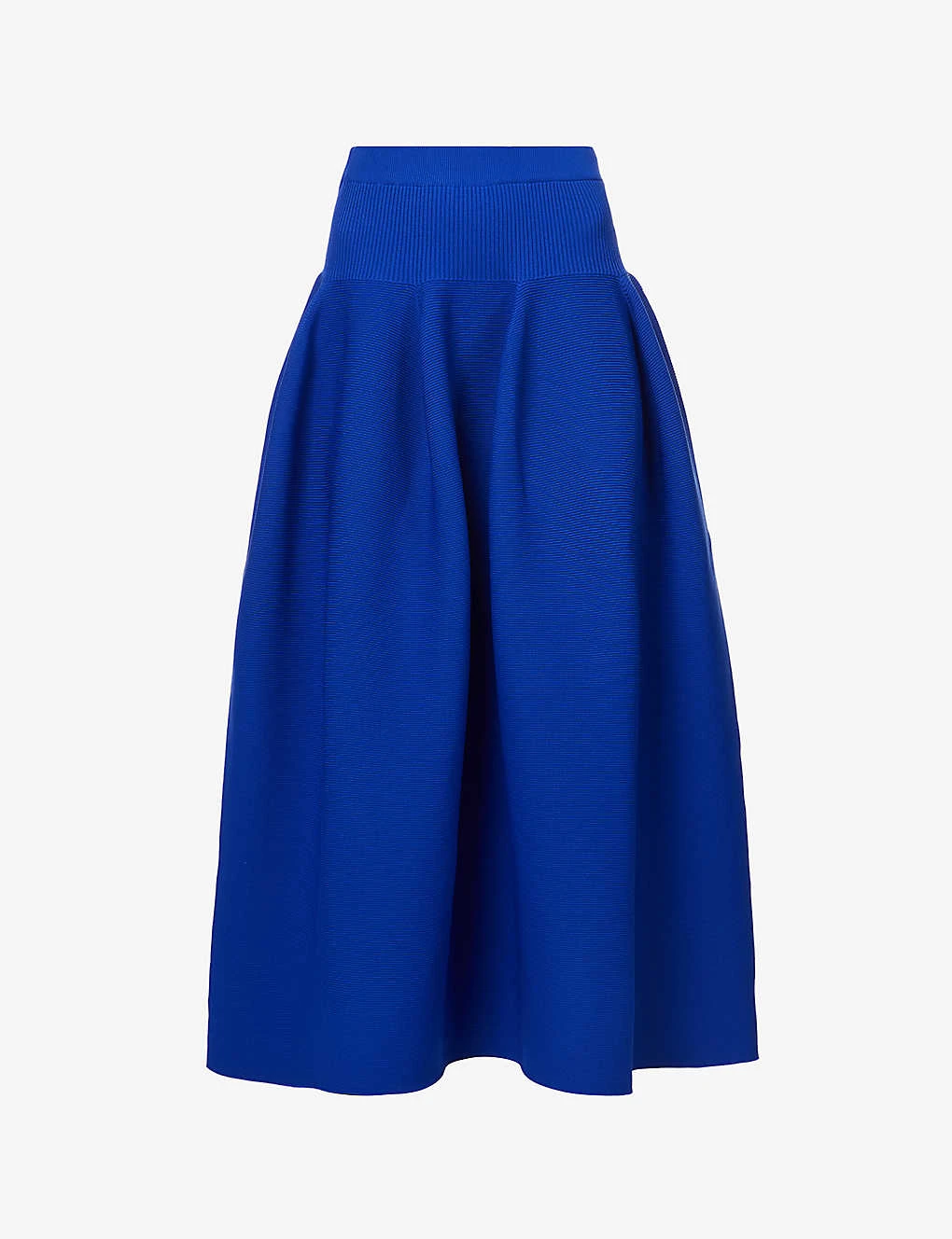 Pottery Flared-hem Recycled-polyester Knitted Midi Skirt 1 Pottery Flared-hem Recycled-polyester Knitted Midi Skirt
