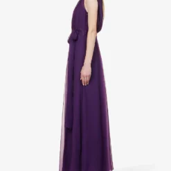 Alberta Ferretti V-neck Flared-hem Silk Maxi Dress 7 Alberta Ferretti V-neck Flared-hem Silk Maxi Dress -Outlet Pique Style Store R04149932 VIOLET ALT02