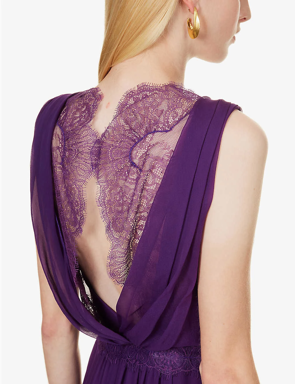 Alberta Ferretti V-neck Flared-hem Silk Maxi Dress 5 Alberta Ferretti V-neck Flared-hem Silk Maxi Dress - Image 5