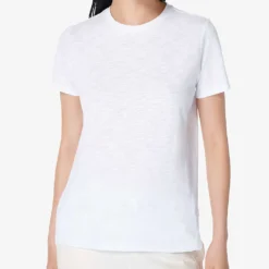 Sweaty Betty Refresh Relaxed-fit Organic-cotton T-shirt -Outlet Pique Style Store R04150482 WHITE ALT02