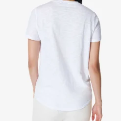 Sweaty Betty Refresh Relaxed-fit Organic-cotton T-shirt -Outlet Pique Style Store R04150482 WHITE ALT03