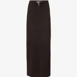 Orbit Cut-out Stretch-woven Maxi Skirt