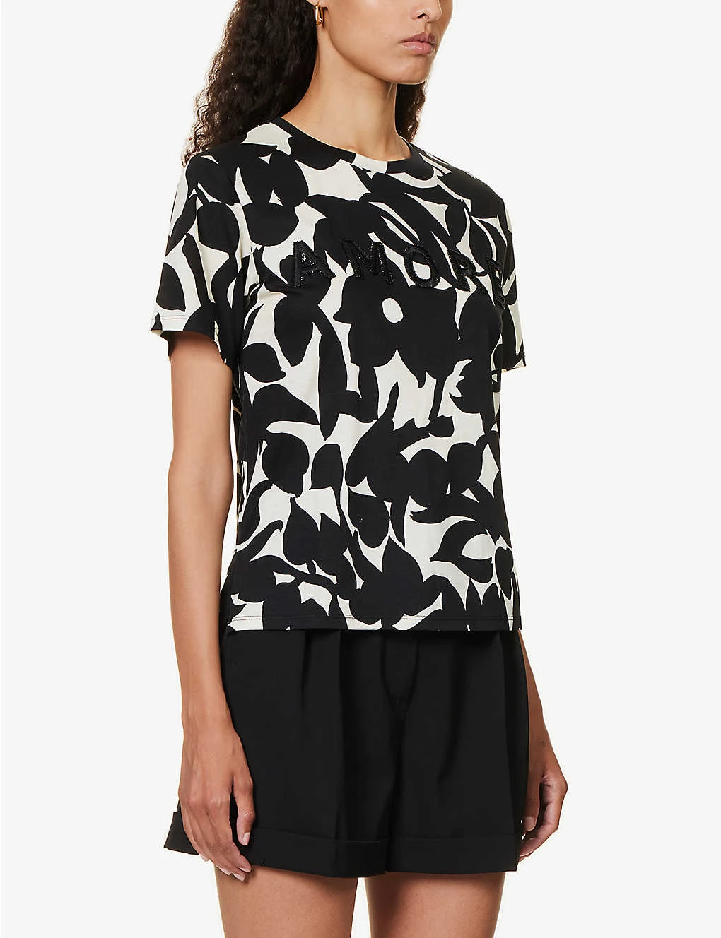 Weekend Max Mara Cerchio Floral-pattern Cotton T-shirt 3 Weekend Max Mara Cerchio Floral-pattern Cotton T-shirt - Image 3