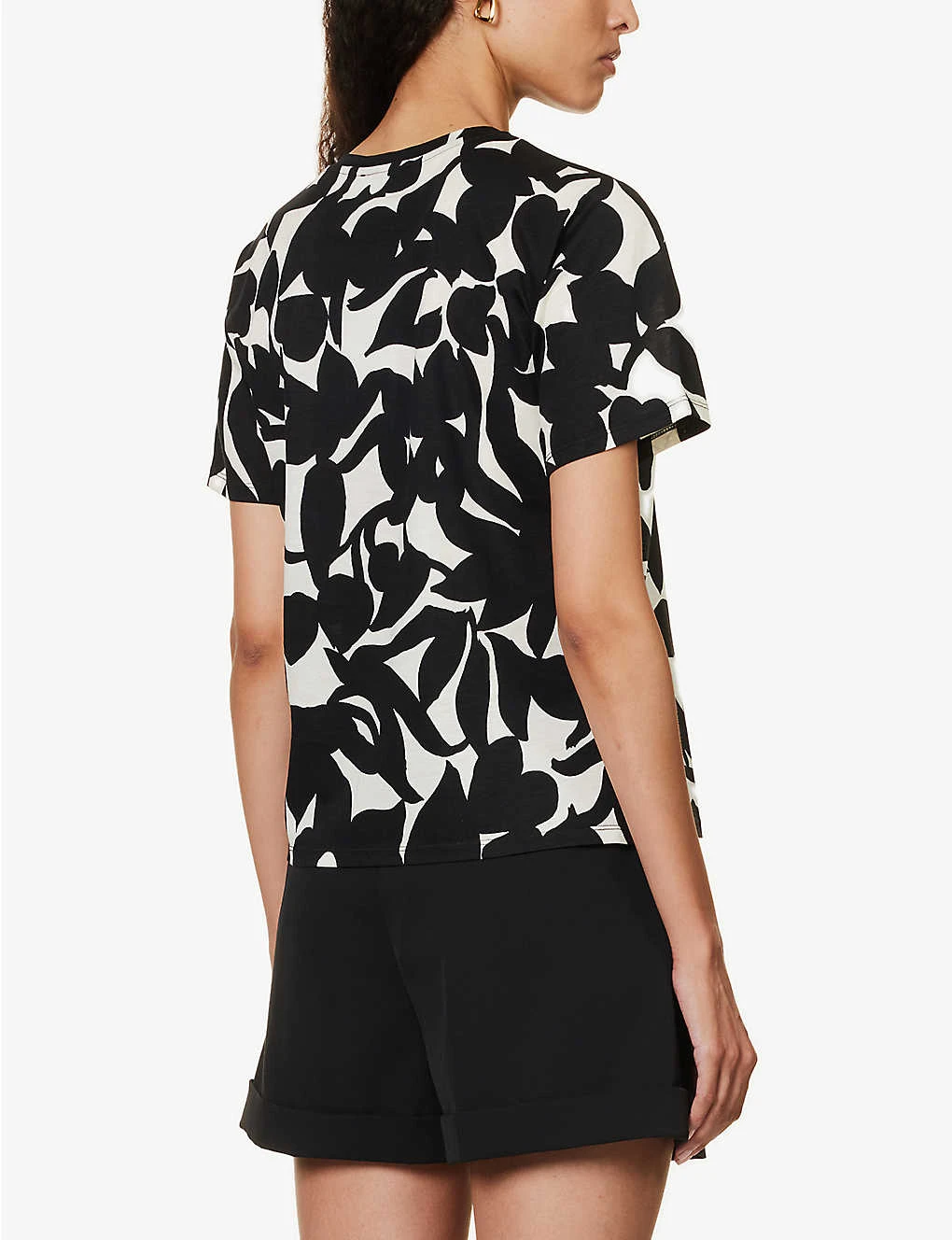 Weekend Max Mara Cerchio Floral-pattern Cotton T-shirt 4 Weekend Max Mara Cerchio Floral-pattern Cotton T-shirt - Image 4