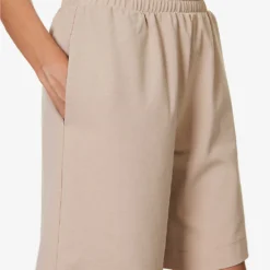Weekend Max Mara Zoraide Regular-fit Mid-rise Stretch-jersey Shorts -Outlet Pique Style Store R04151226 BEIGE ALT04