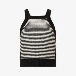 ME AND EM Stripe Cotton-knit Top