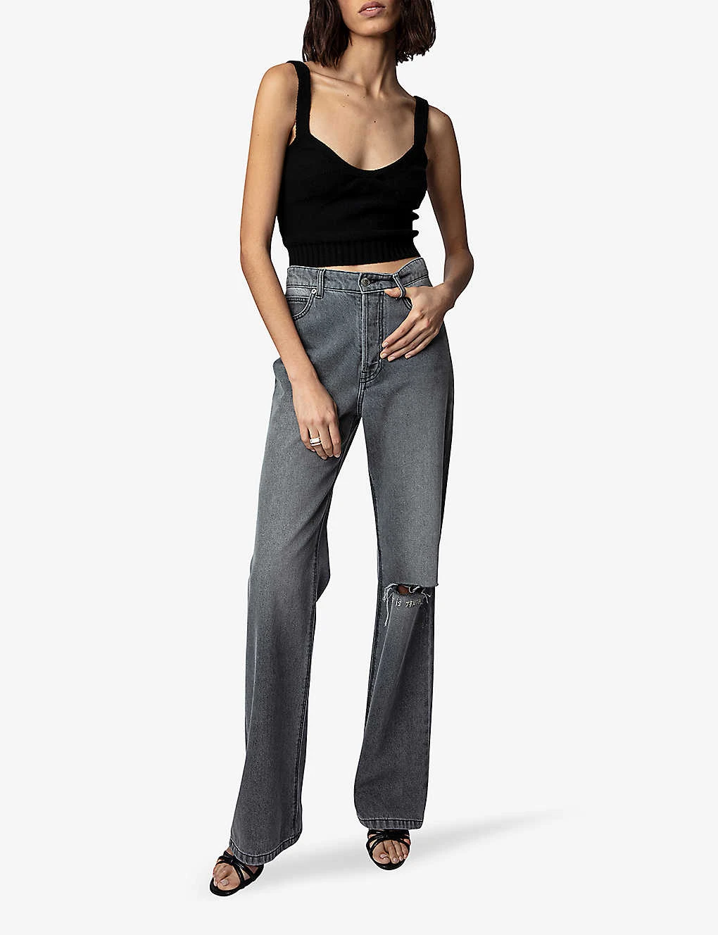 Zadig & Voltaire Evy Distressed-knee Straight-leg Jeans 2 Zadig & Voltaire Evy Distressed-knee Straight-leg Jeans - Image 2