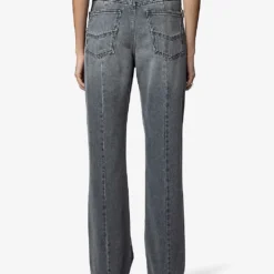 Zadig & Voltaire Evy Distressed-knee Straight-leg Jeans 8 Zadig & Voltaire Evy Distressed-knee Straight-leg Jeans -Outlet Pique Style Store R04151916 GRIS ALT03