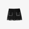 Zadig & Voltaire Jasia Studded Suede Mini Skirt