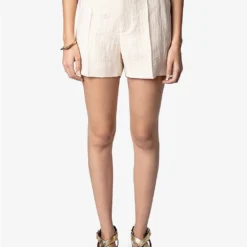 Zadig & Voltaire Please Creased Viscose-blend Shorts 7 Zadig & Voltaire Please Creased Viscose-blend Shorts -Outlet Pique Style Store R04151946 POUDRE ALT02