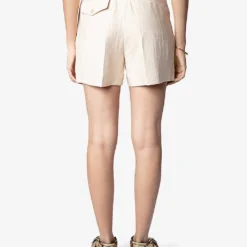 Zadig & Voltaire Please Creased Viscose-blend Shorts 8 Zadig & Voltaire Please Creased Viscose-blend Shorts -Outlet Pique Style Store R04151946 POUDRE ALT03