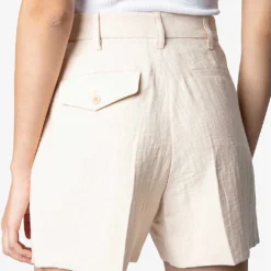 Zadig & Voltaire Please Creased Viscose-blend Shorts 9 Zadig & Voltaire Please Creased Viscose-blend Shorts -Outlet Pique Style Store R04151946 POUDRE ALT04