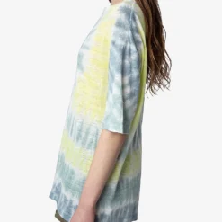 Zadig & Voltaire Suzy Tie-dye Linen T-shirt -Outlet Pique Style Store R04151984 CELADON ALT02