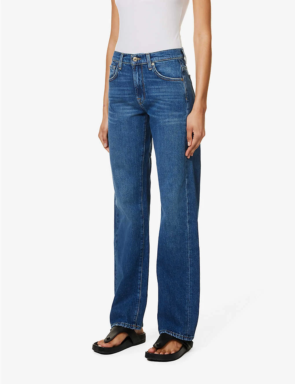 7 For All Mankind Tess Straight-leg High-rise Stretch-denim Jeans 3 7 For All Mankind Tess Straight-leg High-rise Stretch-denim Jeans - Image 3