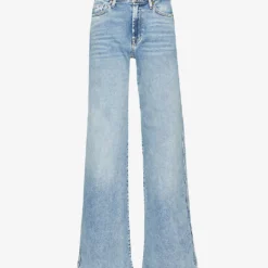 7 For All Mankind Lotta Luxe Vintage Wide-leg High-rise Stretch-denim Jeans