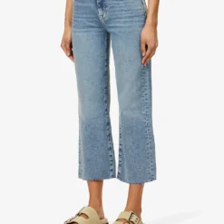 7 For All Mankind Cropped Alexa Straight-leg Mid-rise Stretch-denim Jeans -Outlet Pique Style Store R04152114 LUXEVINTAGESELFMADE ALT02