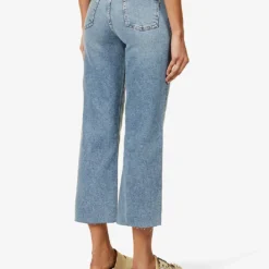 7 For All Mankind Cropped Alexa Straight-leg Mid-rise Stretch-denim Jeans -Outlet Pique Style Store R04152114 LUXEVINTAGESELFMADE ALT03