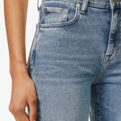 7 For All Mankind Cropped Alexa Straight-leg Mid-rise Stretch-denim Jeans -Outlet Pique Style Store R04152114 LUXEVINTAGESELFMADE ALT04