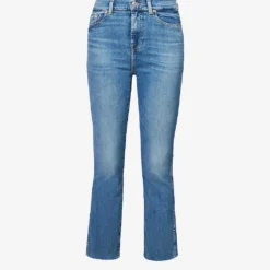 7 For All Mankind Slim Kick Mid-rise Stretch-denim Jeans