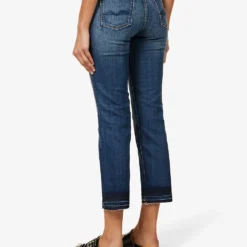 7 For All Mankind The Straight Crop Straight-leg Mid-rise Stretch-denim Jeans -Outlet Pique Style Store R04152125 NOLITADARK ALT03