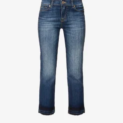7 For All Mankind The Straight Crop Straight-leg Mid-rise Stretch-denim Jeans