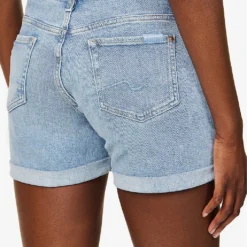 7 For All Mankind Boy Faded-wash Stretch-denim Shorts 11 7 For All Mankind Boy Faded-wash Stretch-denim Shorts -Outlet Pique Style Store R04152127 BLURRED ALT05