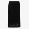 THEORY Textured Mid-rise Cotton Knitted Midi Skirt