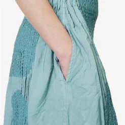 Issey Miyake Imprint Ribbed Rayon-blend Midi Skirt -Outlet Pique Style Store R04152501 LIGHTBLUE ALT04