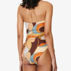 Abstract-print Cut-out Swimsuit -Outlet Pique Style Store R04152814 VISTAPRINT ALT03