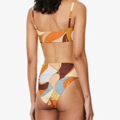 Abstract-print Mid-rise Bikini Bottoms 8 Abstract-print Mid-rise Bikini Bottoms -Outlet Pique Style Store R04152815 VISTAPRINT ALT03