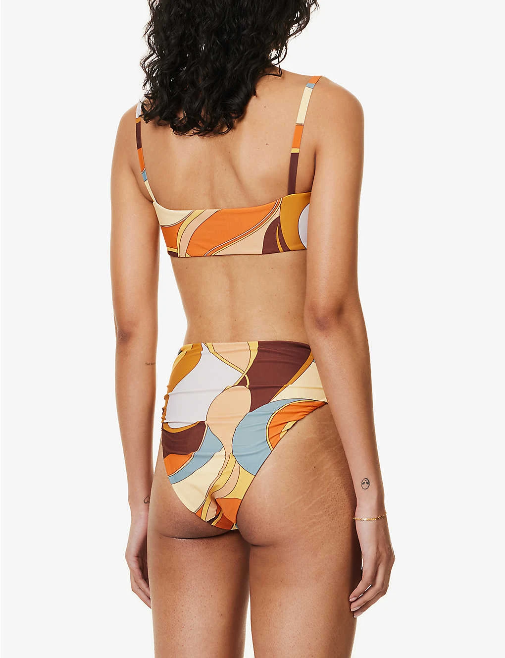 Abstract-print Mid-rise Bikini Bottoms 4 Abstract-print Mid-rise Bikini Bottoms - Image 4