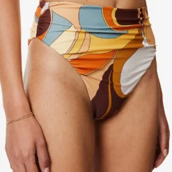 Abstract-print Mid-rise Bikini Bottoms 9 Abstract-print Mid-rise Bikini Bottoms -Outlet Pique Style Store R04152815 VISTAPRINT ALT04