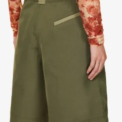 Ganni Mid-rise Belted Woven Shorts -Outlet Pique Style Store R04152894 KALAMATA ALT04