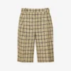 Ganni Checked Mid-rise Organic Cotton-blend Shorts