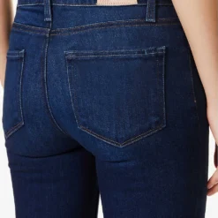 Paige Genevieve Brand-patch Flared High-rise Stretch-denim Blend Jeans 12 Paige Genevieve Brand-patch Flared High-rise Stretch-denim Blend Jeans -Outlet Pique Style Store R04153156 THEDISCO ALT05