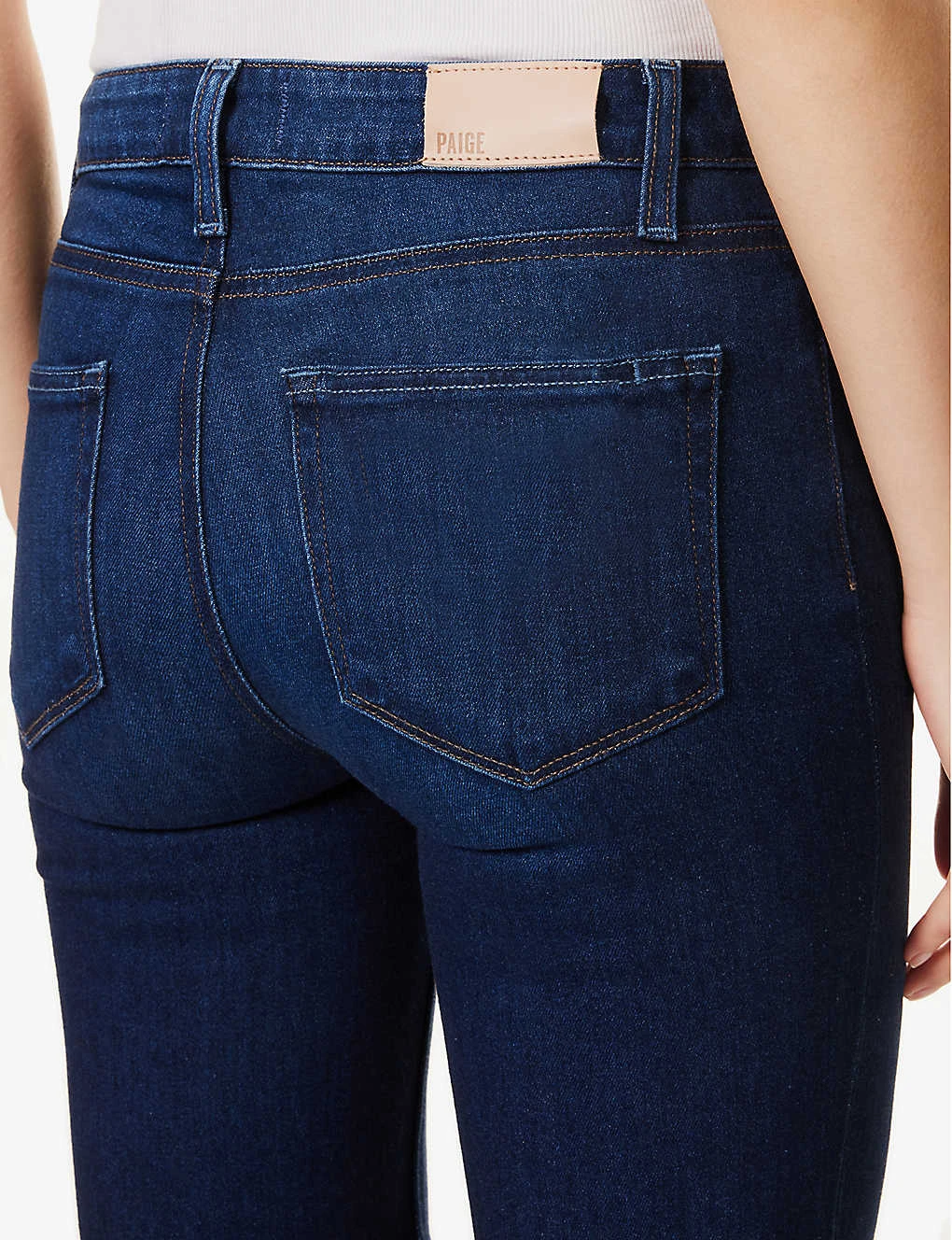Paige Genevieve Brand-patch Flared High-rise Stretch-denim Blend Jeans 6 Paige Genevieve Brand-patch Flared High-rise Stretch-denim Blend Jeans - Image 6