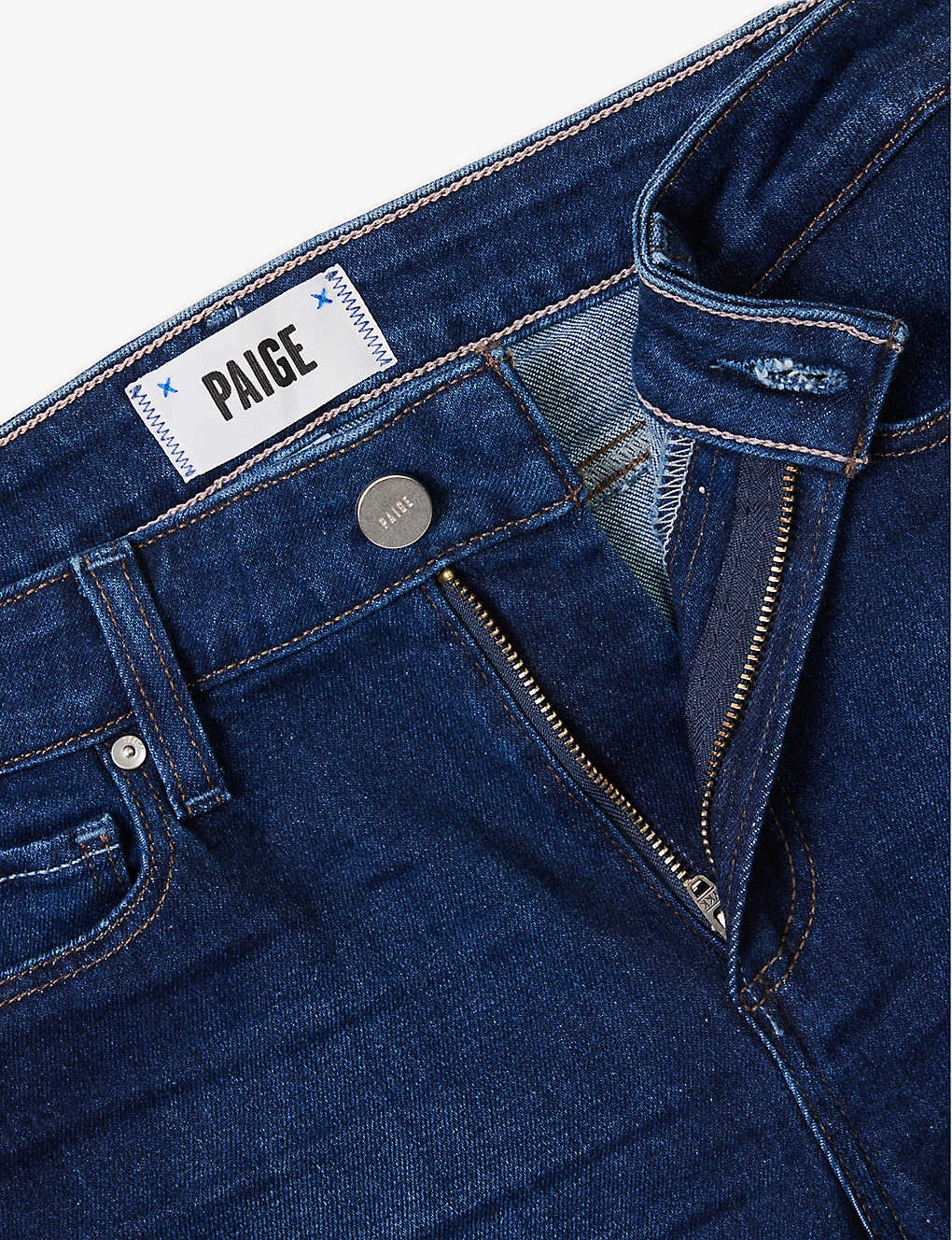 Paige Genevieve Brand-patch Flared High-rise Stretch-denim Blend Jeans 7 Paige Genevieve Brand-patch Flared High-rise Stretch-denim Blend Jeans - Image 7