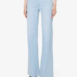 Paige Leenah Flared Mid-rise Denim-blend Jeans -Outlet Pique Style Store R04153161 INDIGOGLITZCOATING ALT02